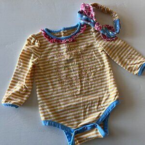 Matilda Jane onesie and headband Size 6-12 months (Good Condition)